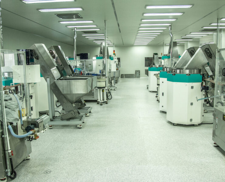 Production of medical equipment - needles mass produce - laboratory